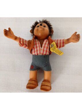 Steiff Mecki Hedgehoge Plush Doll 4.8 in Vintage 7627/12 Wool/Cotton/Rubber Germ